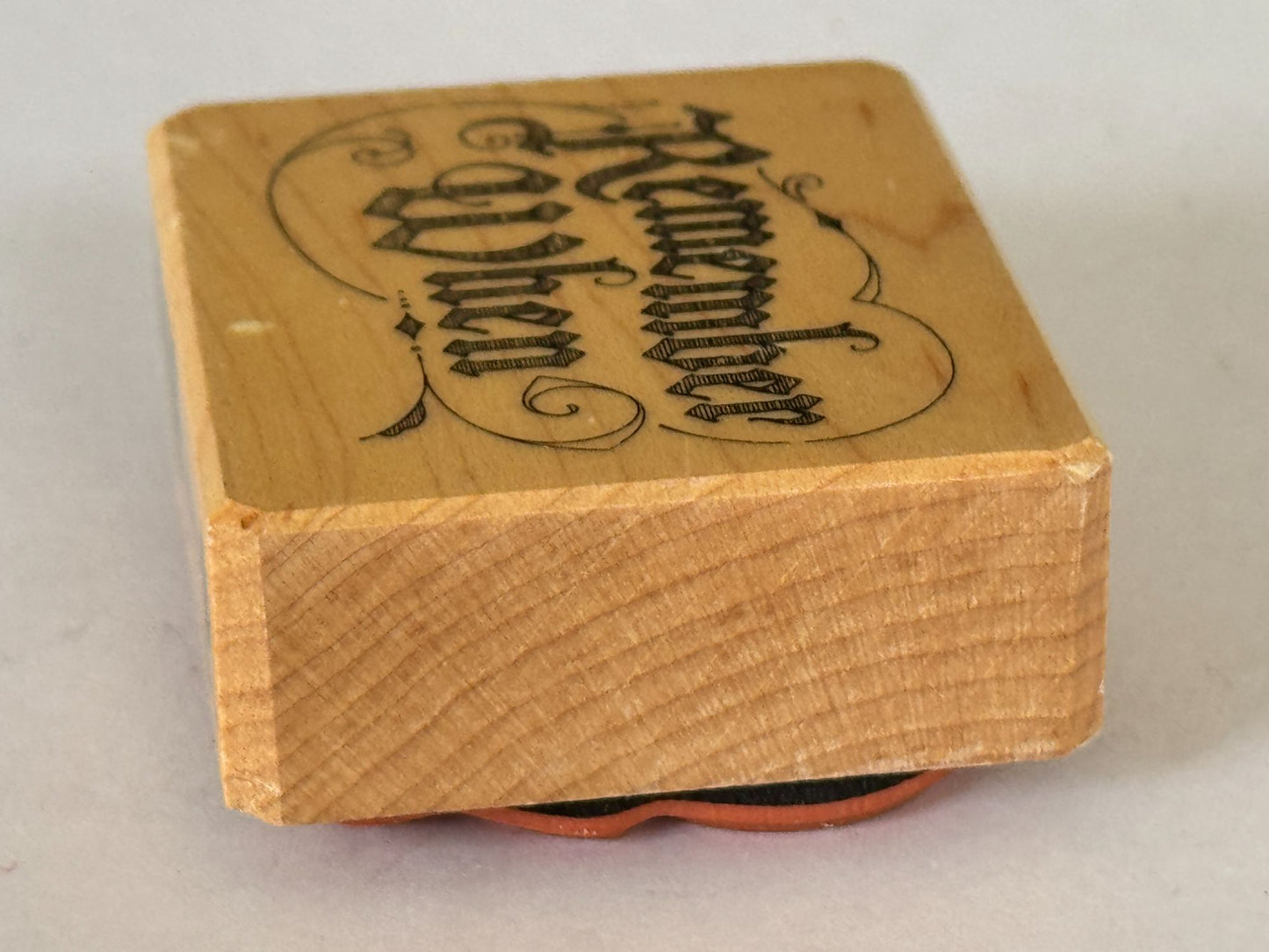 Inkadinkado Rubber Stamp Remember When Card Making Words Memory Memories Craft