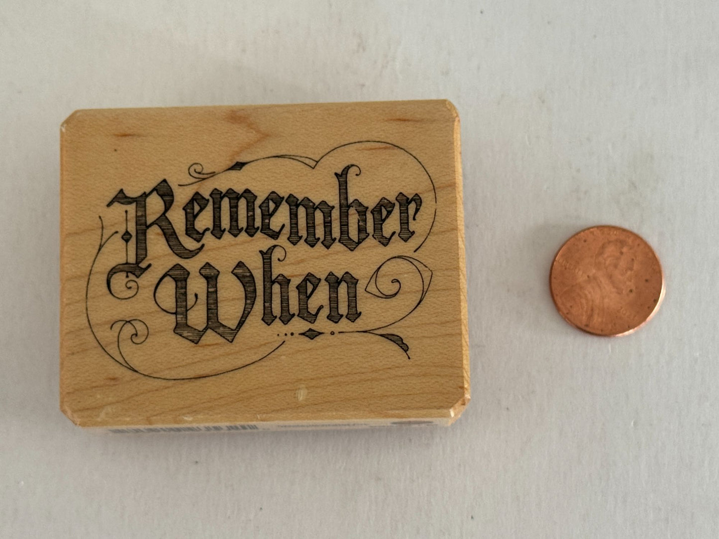Inkadinkado Rubber Stamp Remember When Card Making Words Memory Memories Craft