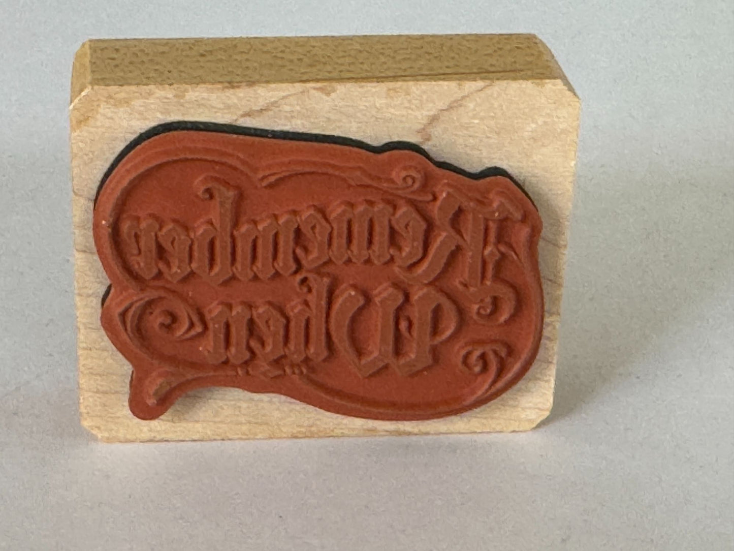 Inkadinkado Rubber Stamp Remember When Card Making Words Memory Memories Craft