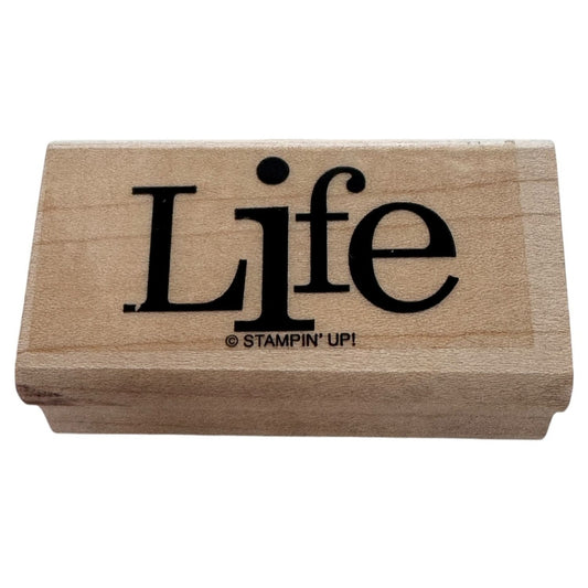 Stampin Up Rubber Stamp Life Card Making Word Sentiment Birthday Card Making