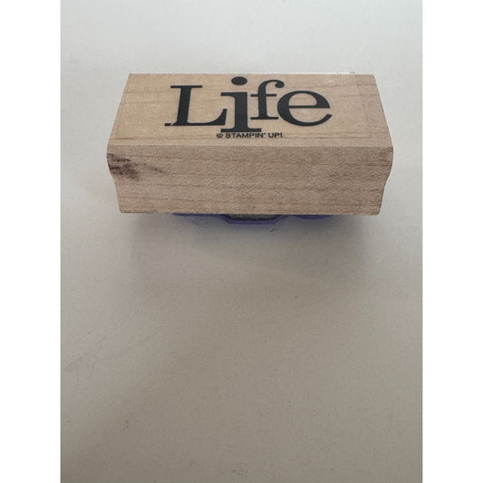 Stampin Up Rubber Stamp Life Card Making Word Sentiment Birthday Card Making