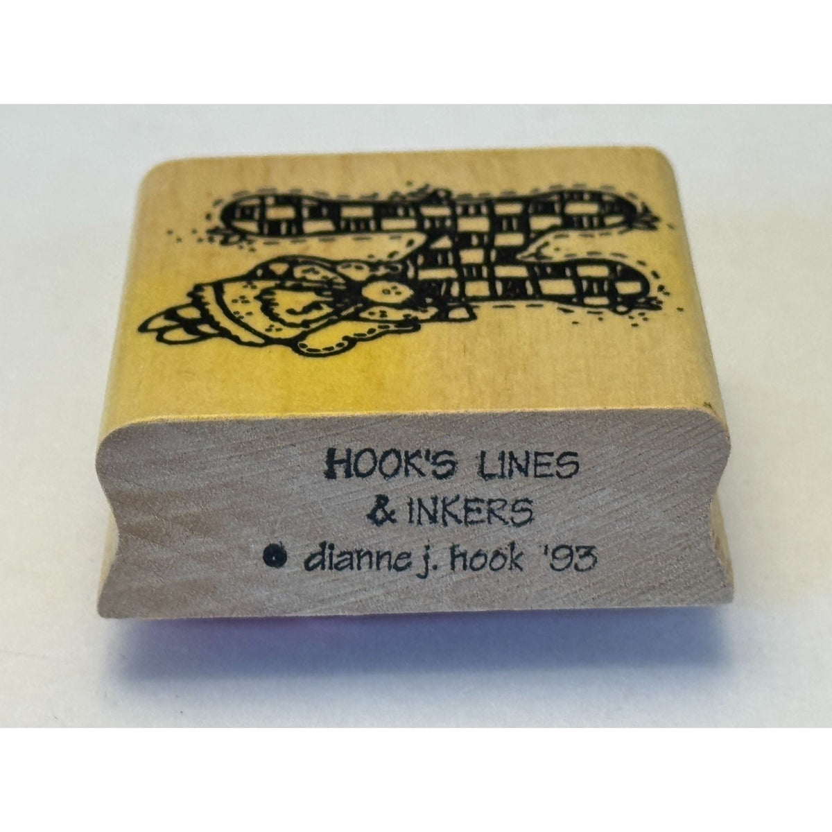 Hooks Lines and Inkers Rubber Stamp Alphabet Letter N Angel Doll Country Craft