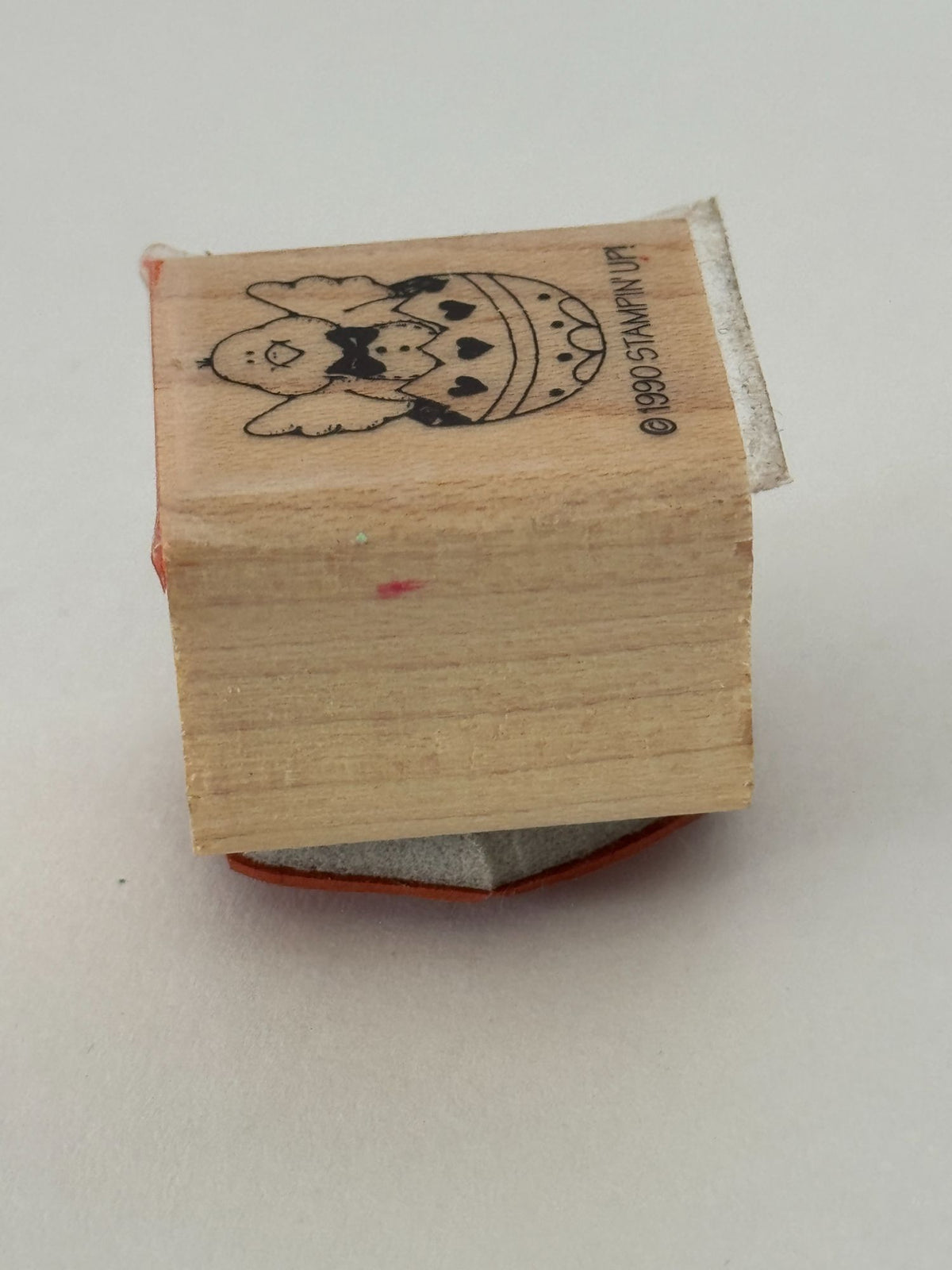 Stampin Up Rubber Stamp Easter Chick In Egg Bow Tie Card Making Spring Small