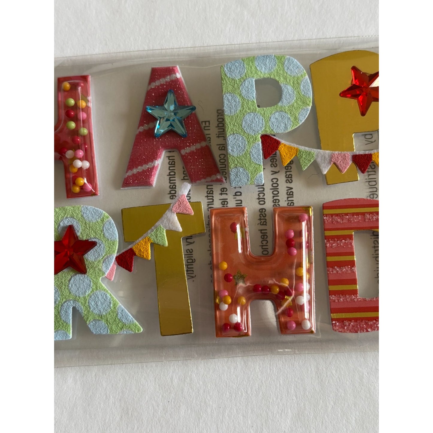 Jolees Boutique 3D Embellishments Happy Birthday Cardmaking Scrapbooking Crafts