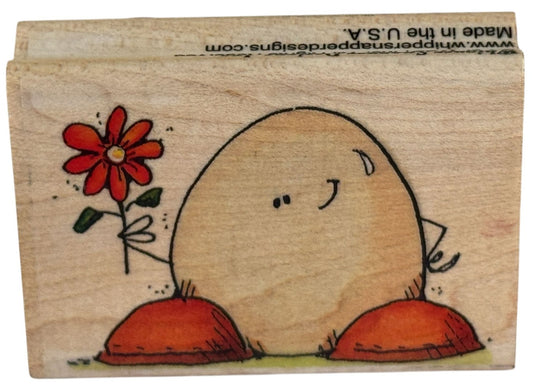 Whipper Snapper Rubber Stamp Egg-stra Special Pun Egg Spring Easter Card Making