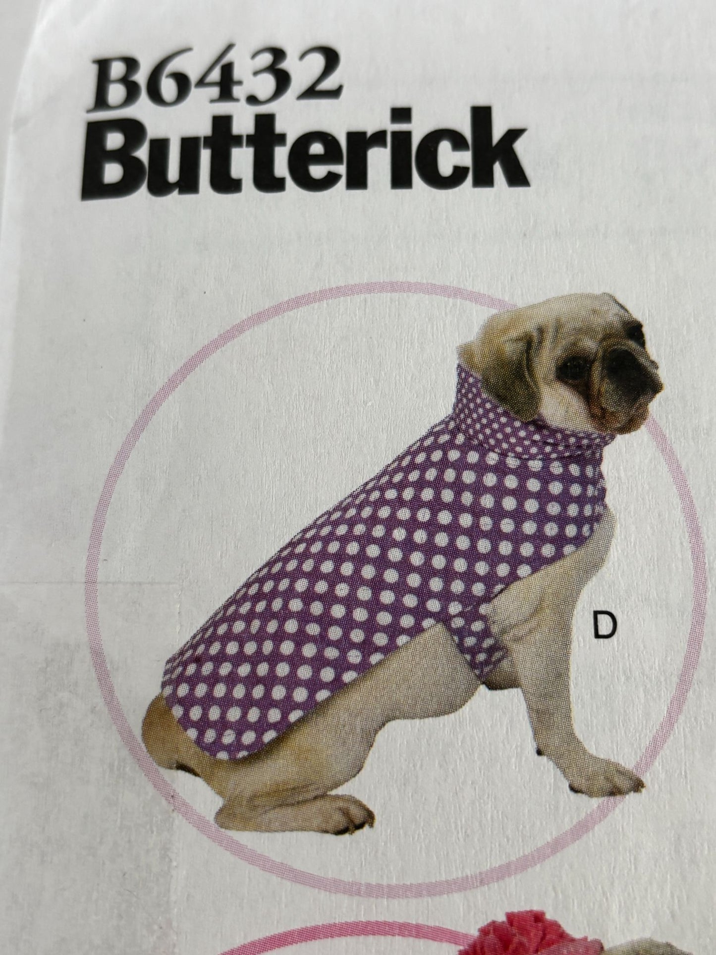 Butterick Sewing Pattern B6432 Dog Coats Pet Clothing Winter Outerwear Hooded UC