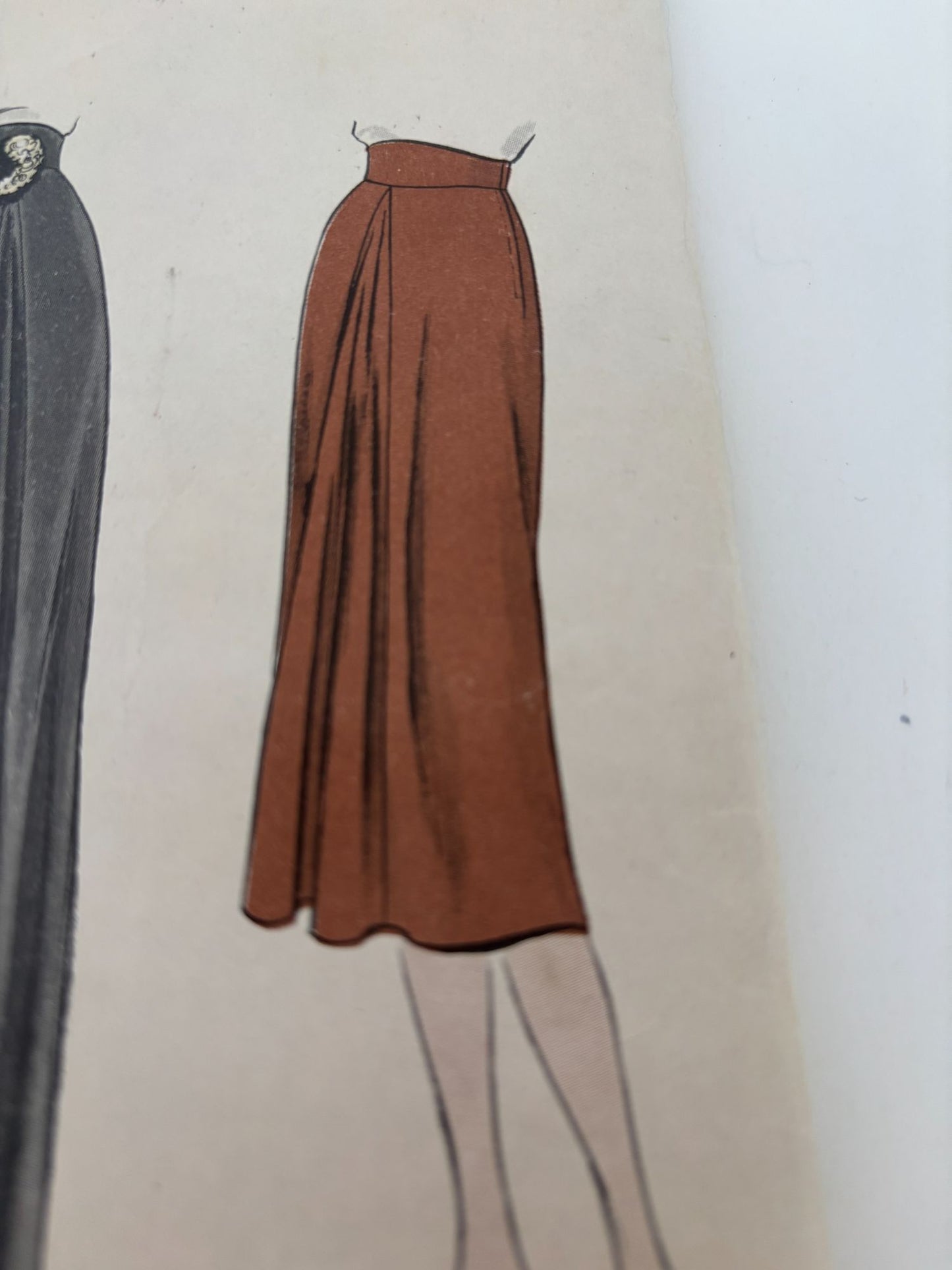 Vogue Sewing Pattern 5804 Vintage Skirt Formal Evening Work 30 Inch Waist 1940s