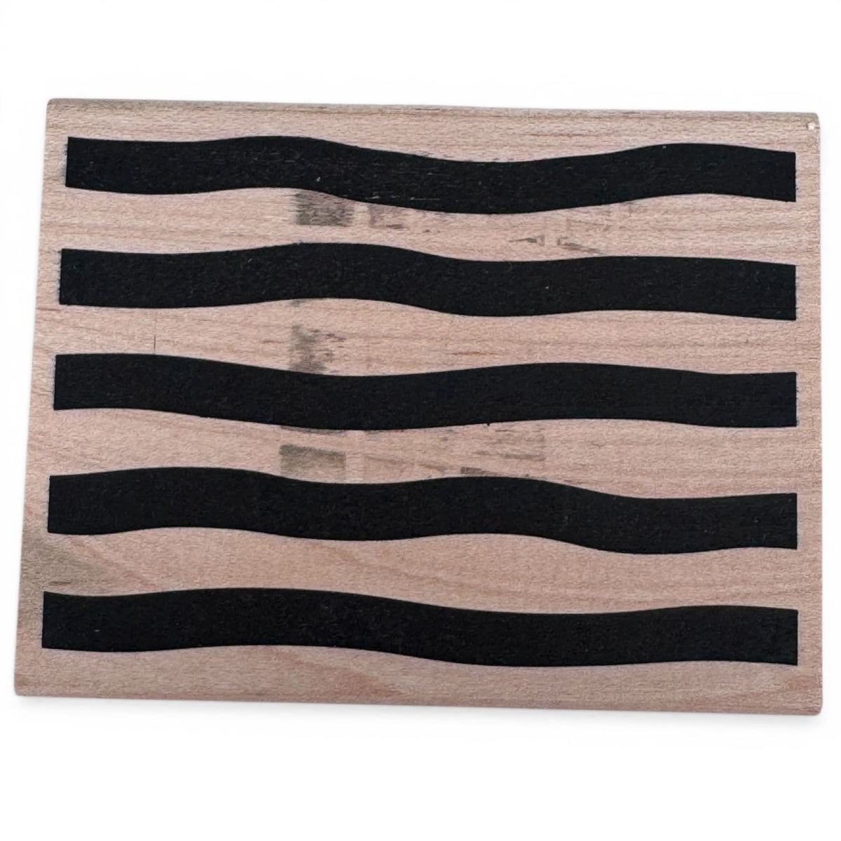 All Night Media Rubber Stamp Broad Stripes Pattern Bold Wavy Lines Background Art Cardmaking