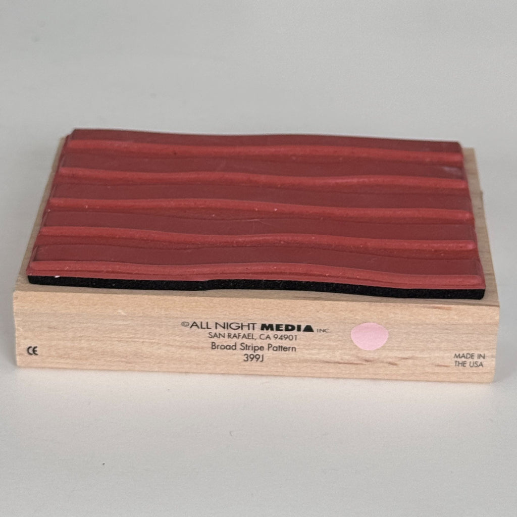 All Night Media Rubber Stamp Broad Stripes Pattern Bold Wavy Lines Background Art Cardmaking