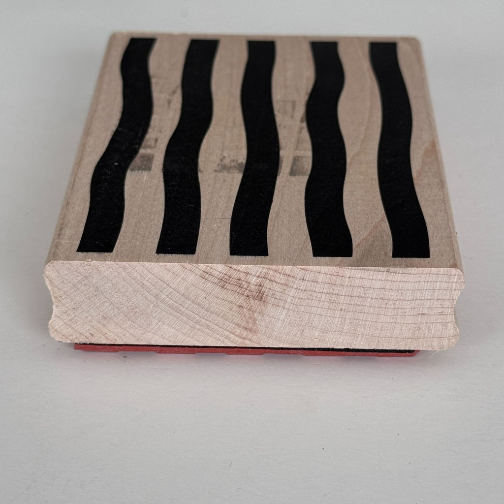 All Night Media Rubber Stamp Broad Stripes Pattern Bold Wavy Lines Background Art Cardmaking