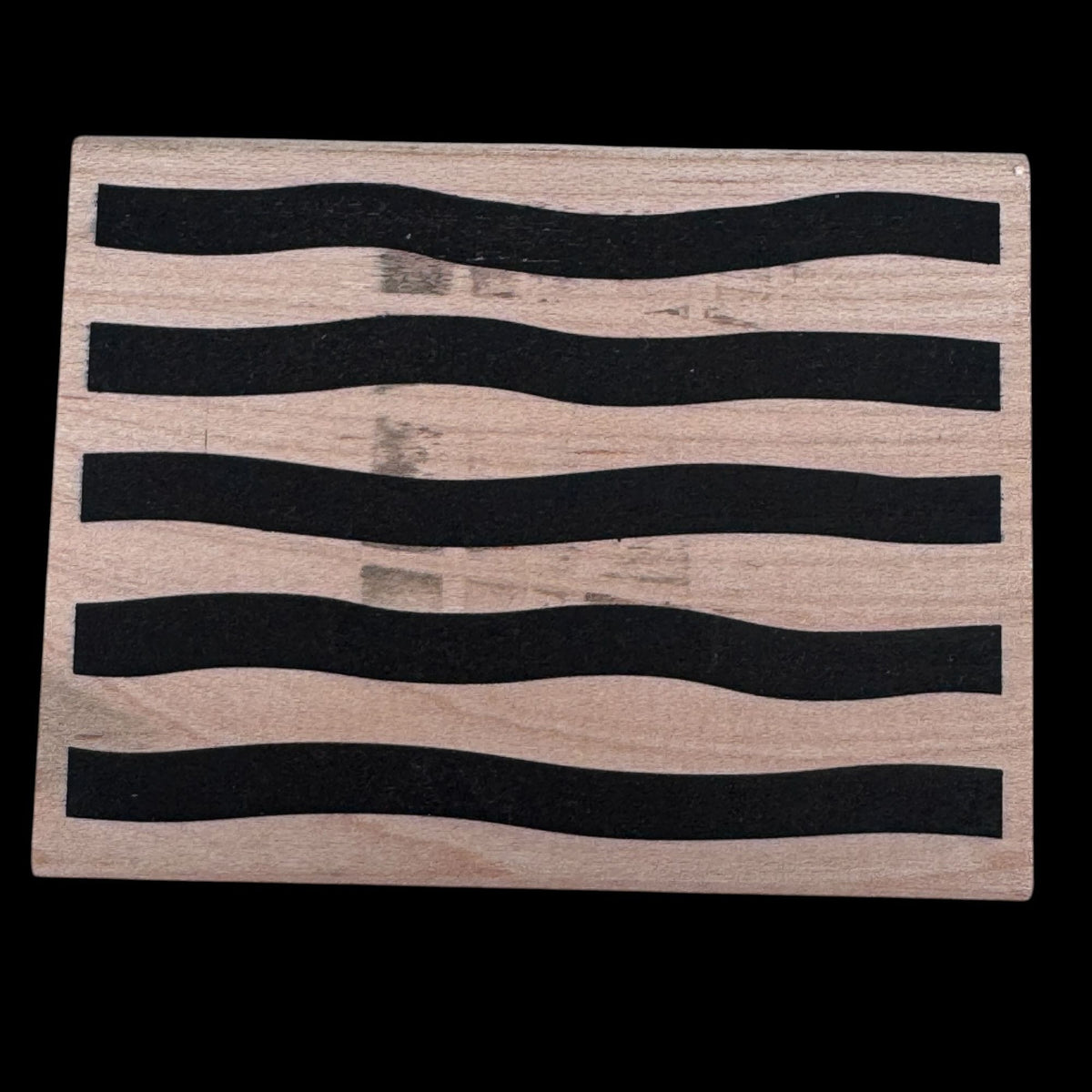All Night Media Rubber Stamp Broad Stripes Pattern Bold Wavy Lines Background Art Cardmaking