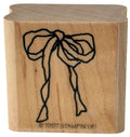 Stampin Up Rubber Stamp Ribbon Gift Bow Country Card Making Craft Wood Mounted
