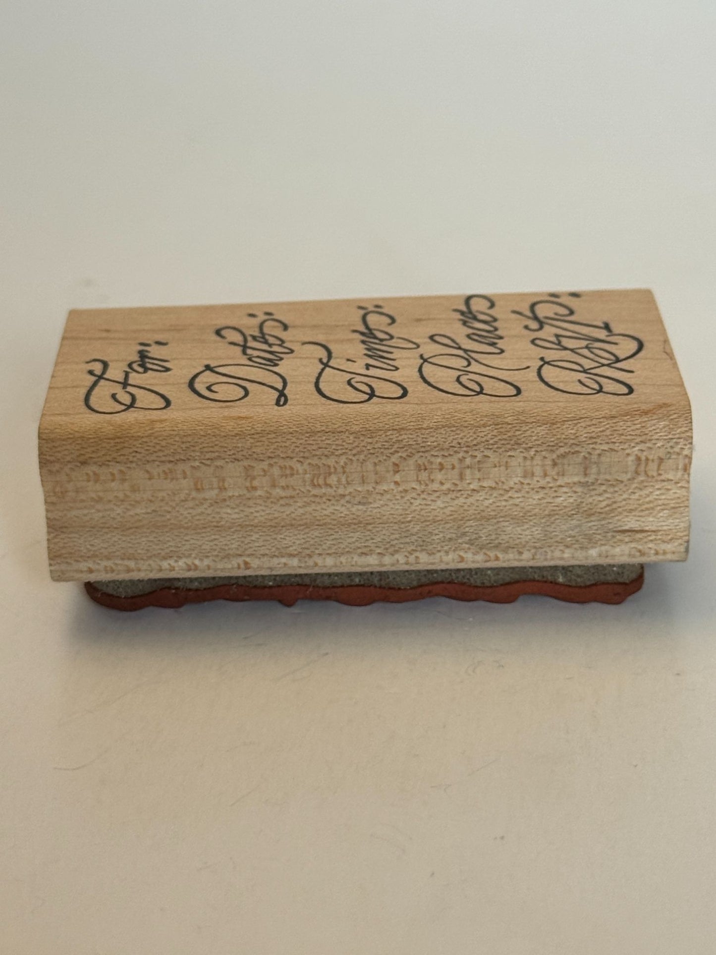 Denami Design Rubber Stamp Party Invitation Template For Date Time Place RSVP