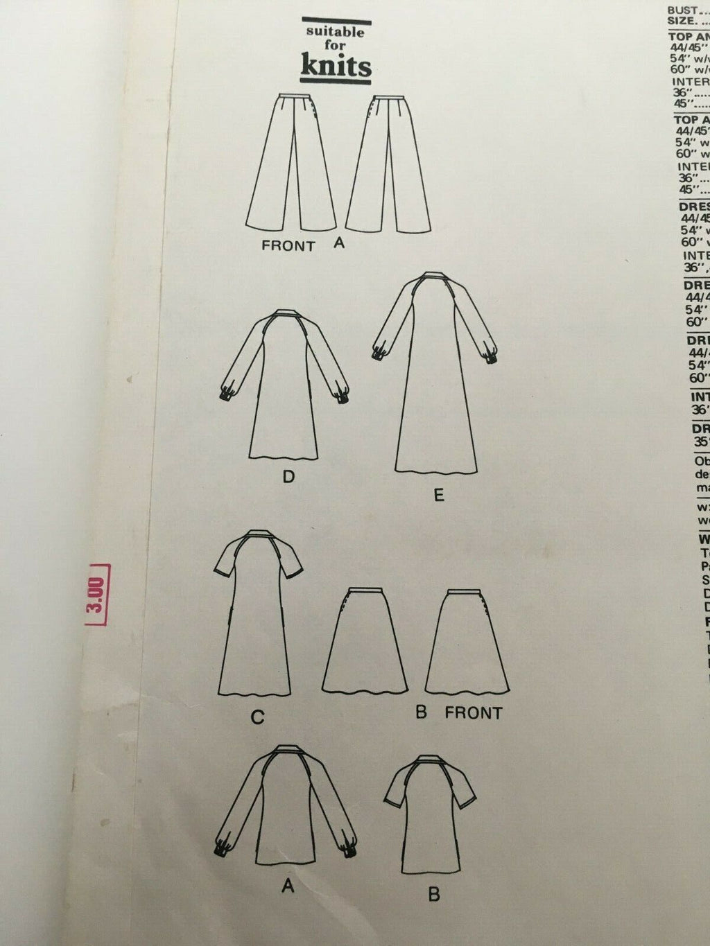 Vogue Sewing Pattern 1240 Vintage 70s Boho Maxi Dress Tunic Top Pants 12 Uncut