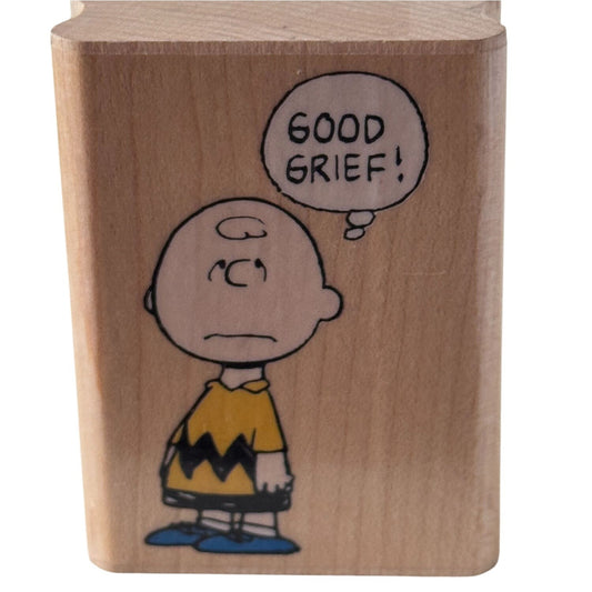 Rubber Stampede Stamp Charlie Brown Good Grief Peanuts Snoopy Cardmaking Humor Friendship Retro