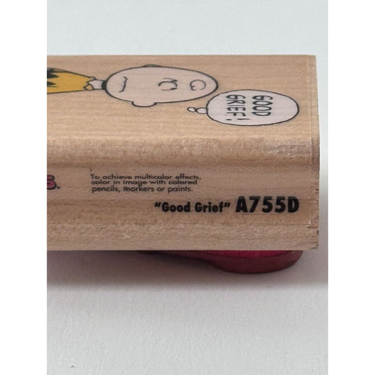 Rubber Stampede Stamp Charlie Brown Good Grief Peanuts Snoopy Cardmaking Humor Friendship Retro