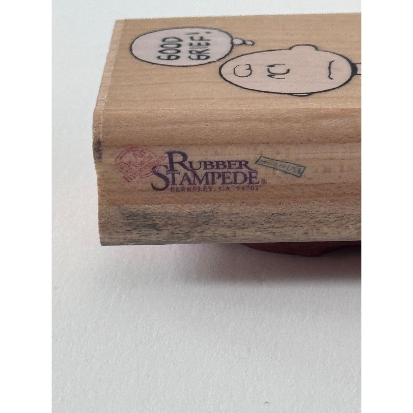 Rubber Stampede Stamp Charlie Brown Good Grief Peanuts Snoopy Cardmaking Humor Friendship Retro