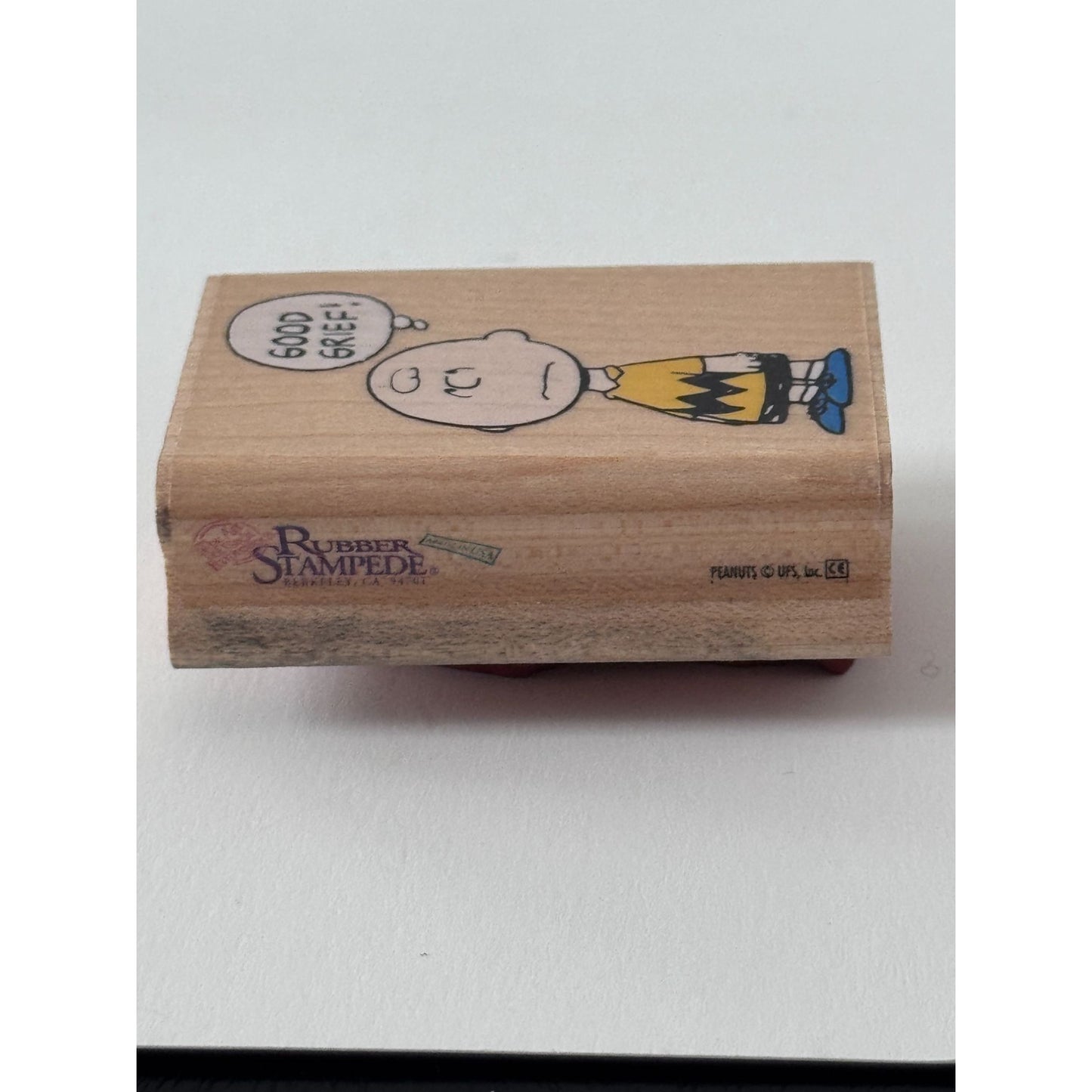 Rubber Stampede Stamp Charlie Brown Good Grief Peanuts Snoopy Cardmaking Humor Friendship Retro