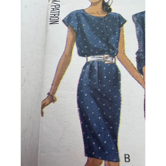 Butterick Sewing Pattern 6450 Easy Wardrobe Dress Shirt Pants Shorts 6-10 1980s