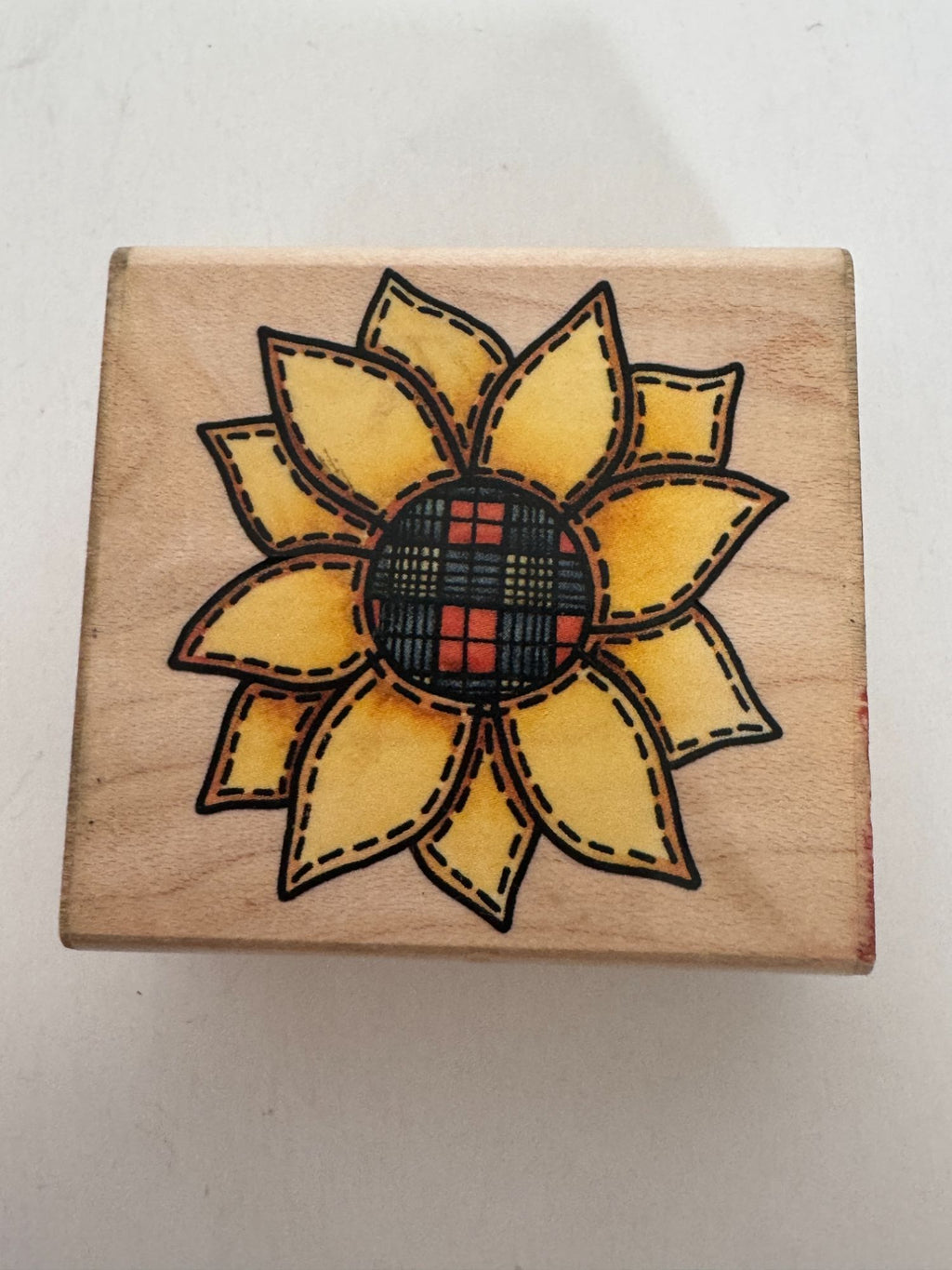 Rubber Stampede Rubber Stamp Country Sunflower Quilted Flower Card Making Craft