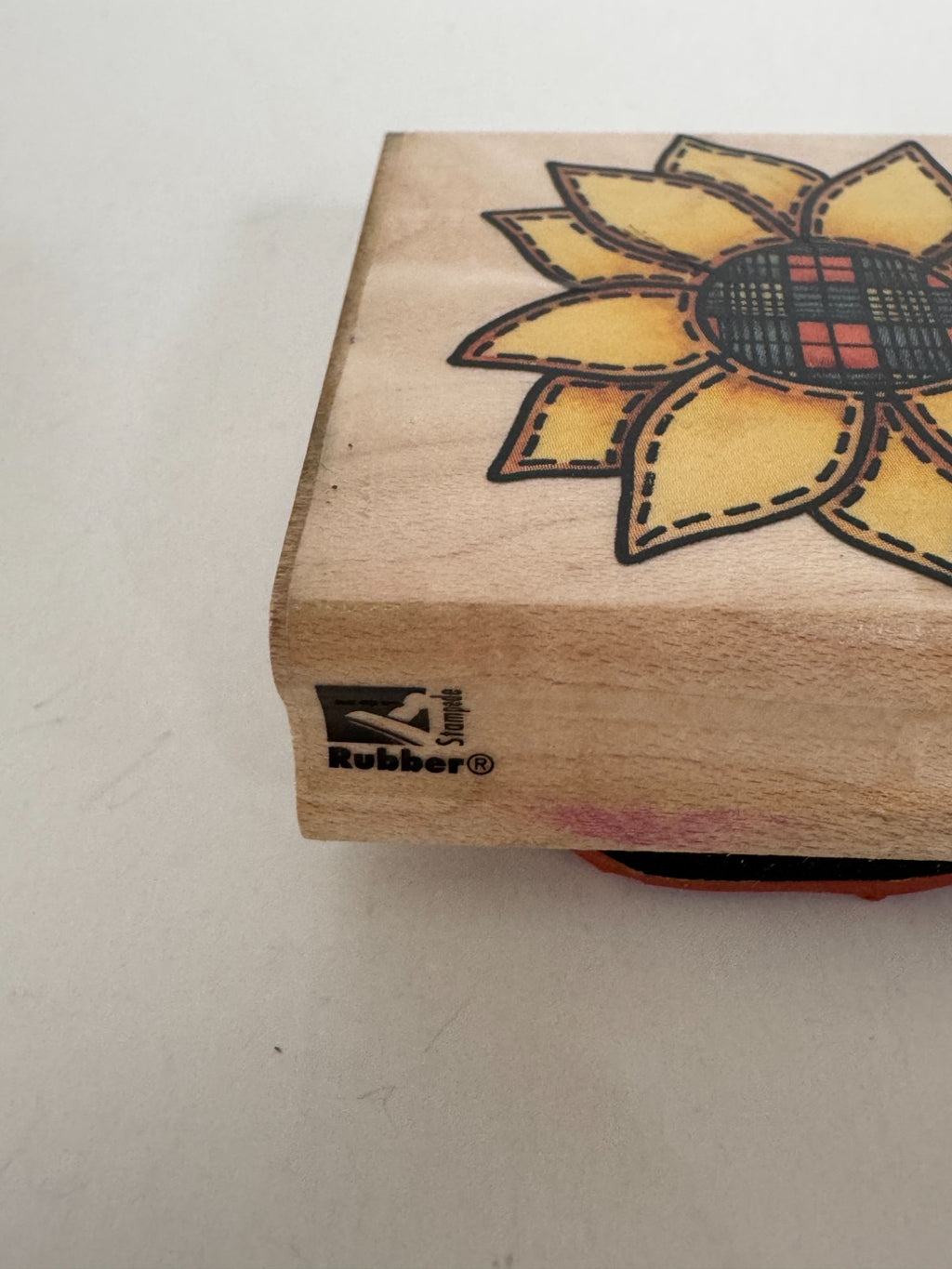 Rubber Stampede Rubber Stamp Country Sunflower Quilted Flower Card Making Craft
