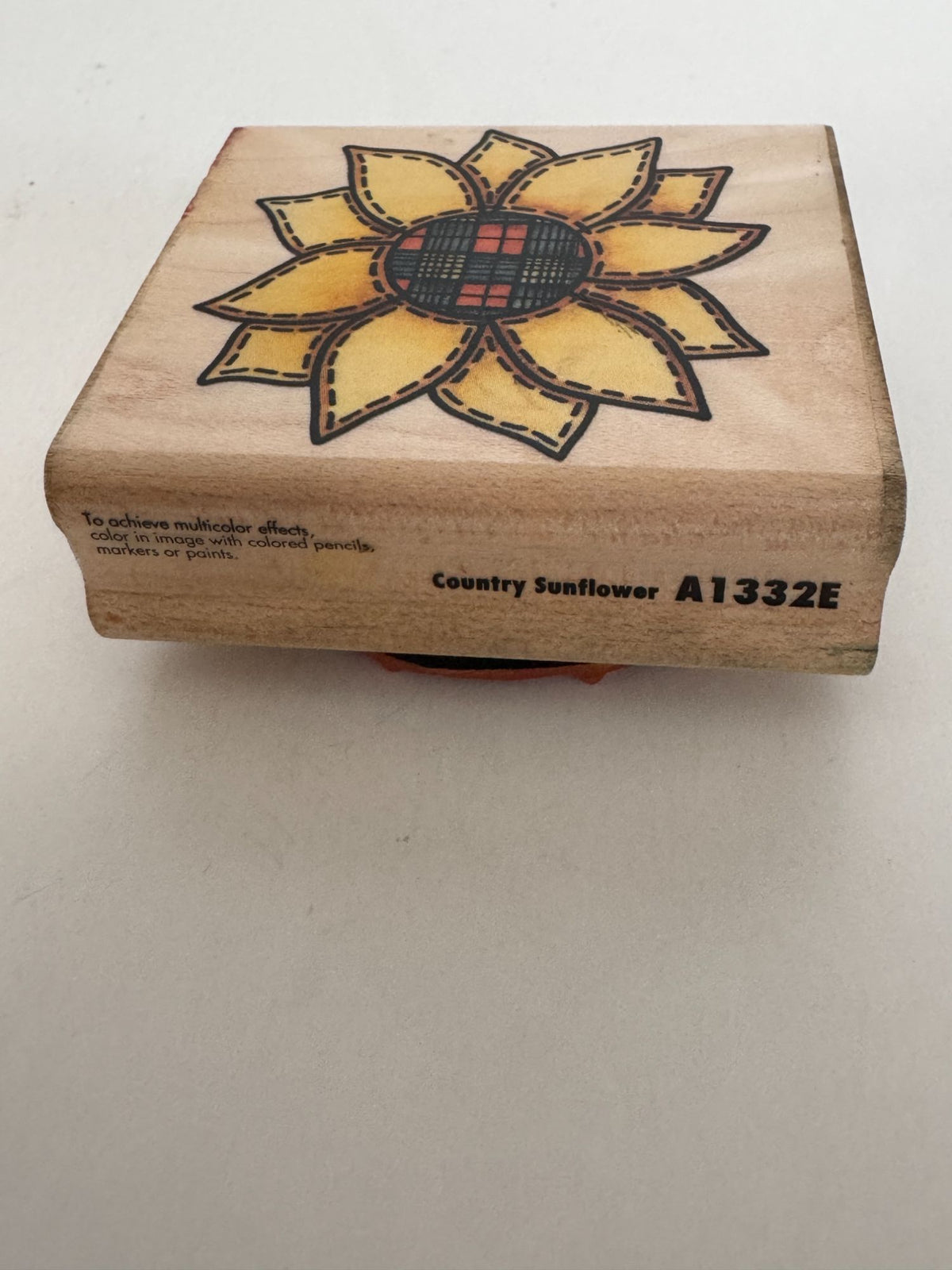 Rubber Stampede Rubber Stamp Country Sunflower Quilted Flower Card Making Craft