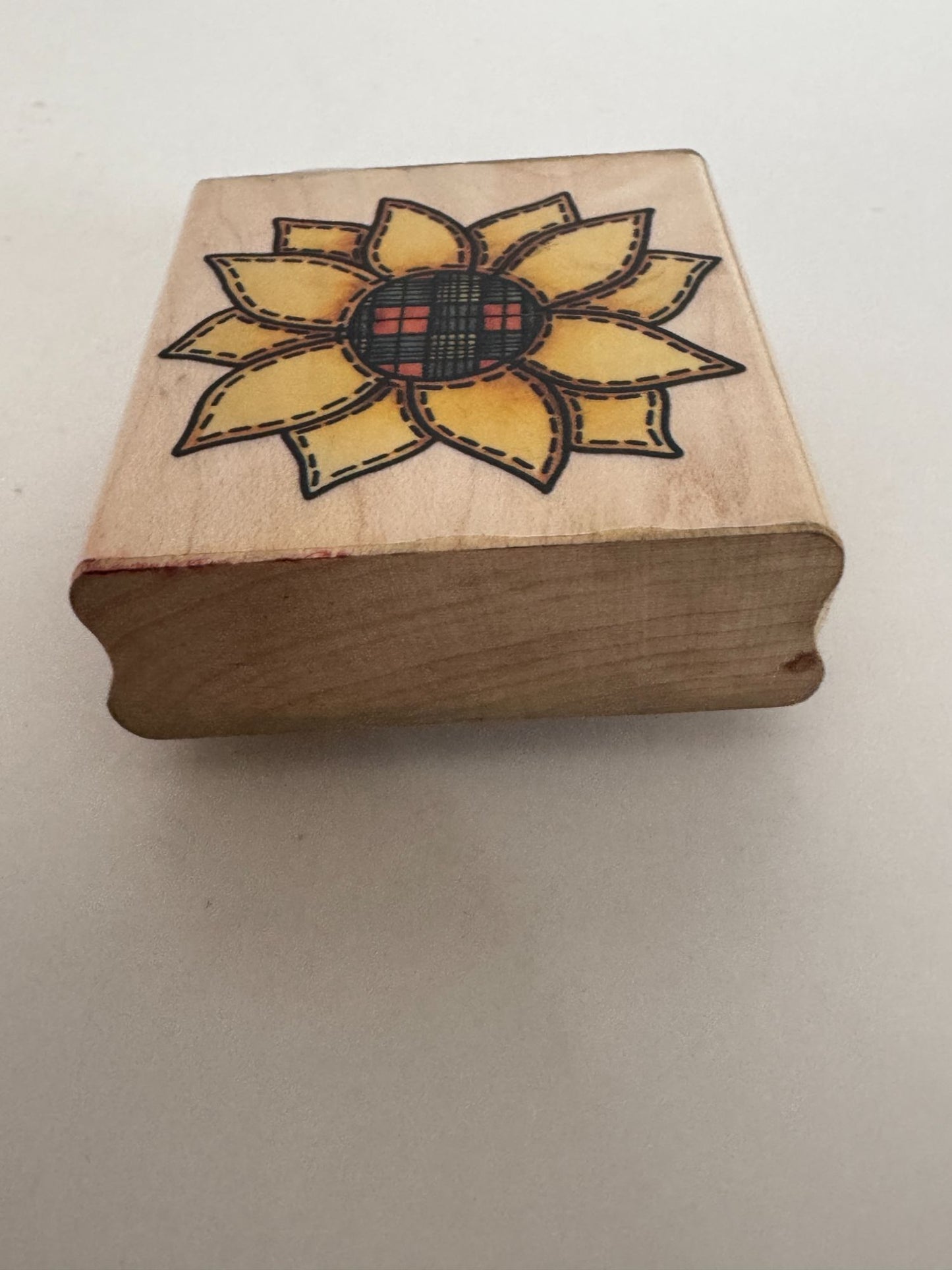 Rubber Stampede Rubber Stamp Country Sunflower Quilted Flower Card Making Craft