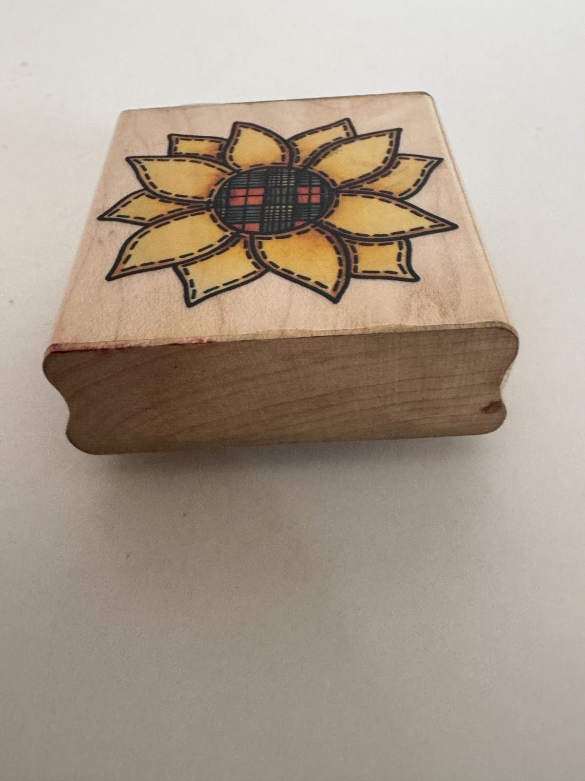 Rubber Stampede Rubber Stamp Country Sunflower Quilted Flower Card Making Craft