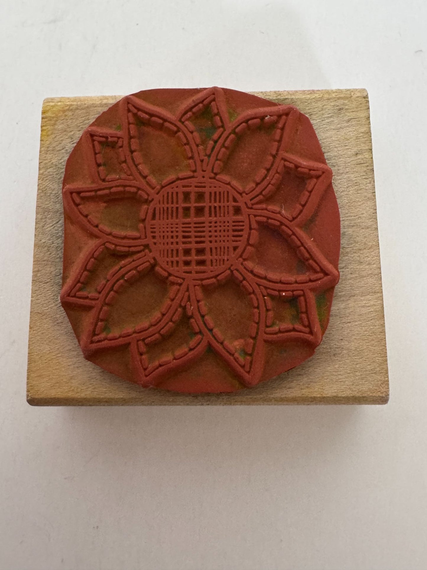 Rubber Stampede Rubber Stamp Country Sunflower Quilted Flower Card Making Craft