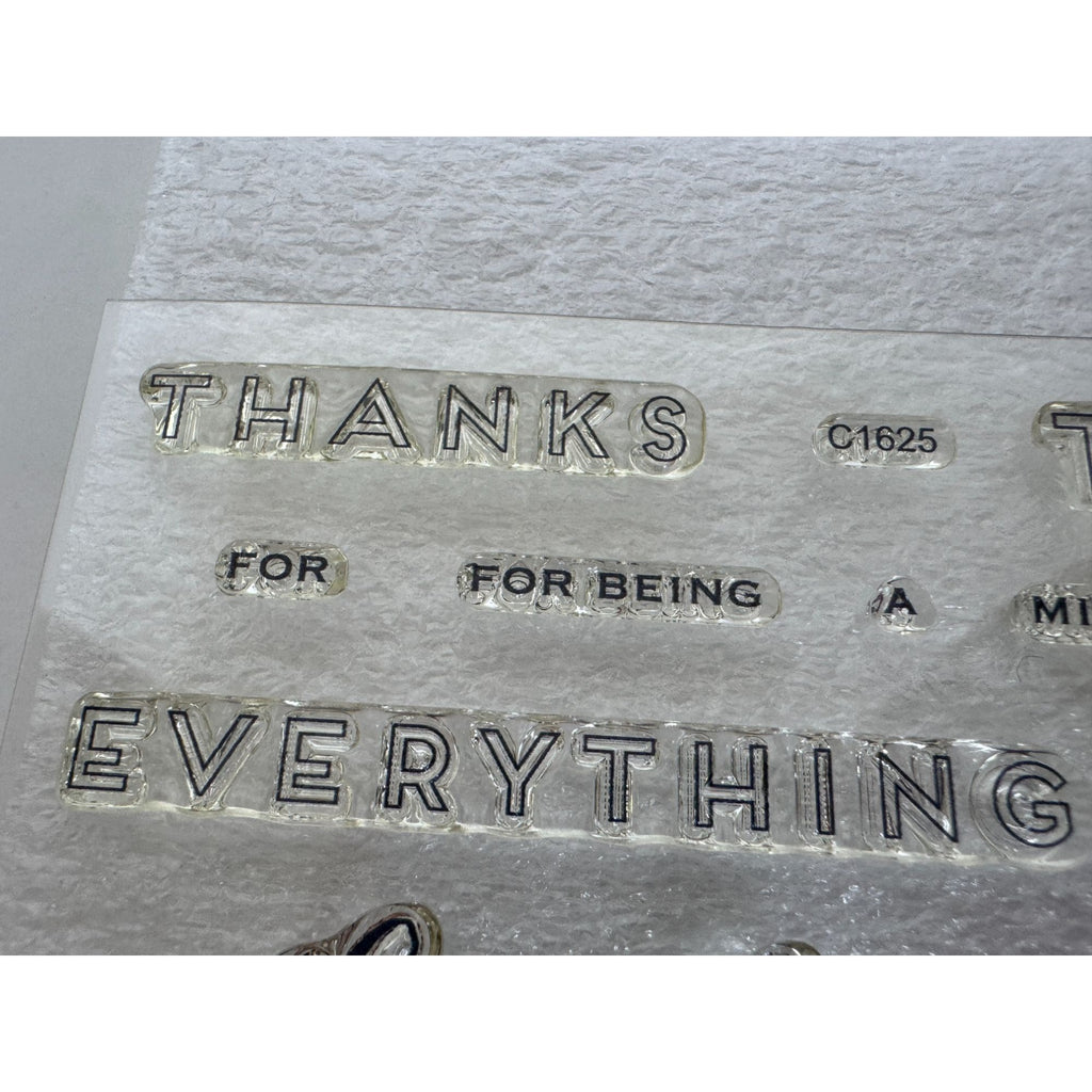 CTMH My Acrylix Acrylic Stamps Set A Thousand Thanks Thank You Card Making C1625