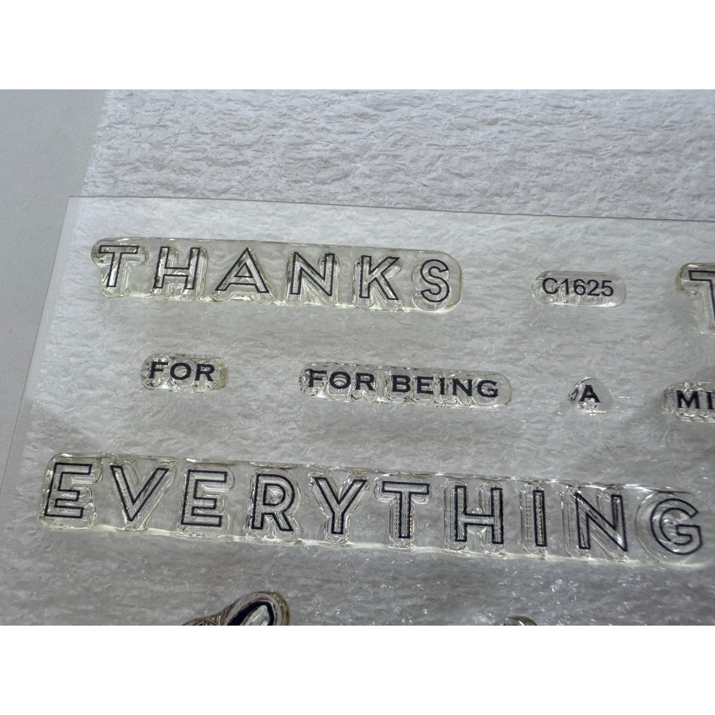 CTMH My Acrylix Acrylic Stamps Set A Thousand Thanks Thank You Card Making C1625