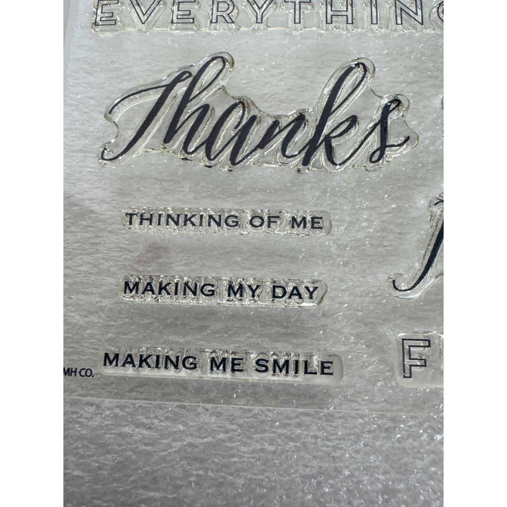 CTMH My Acrylix Acrylic Stamps Set A Thousand Thanks Thank You Card Making C1625