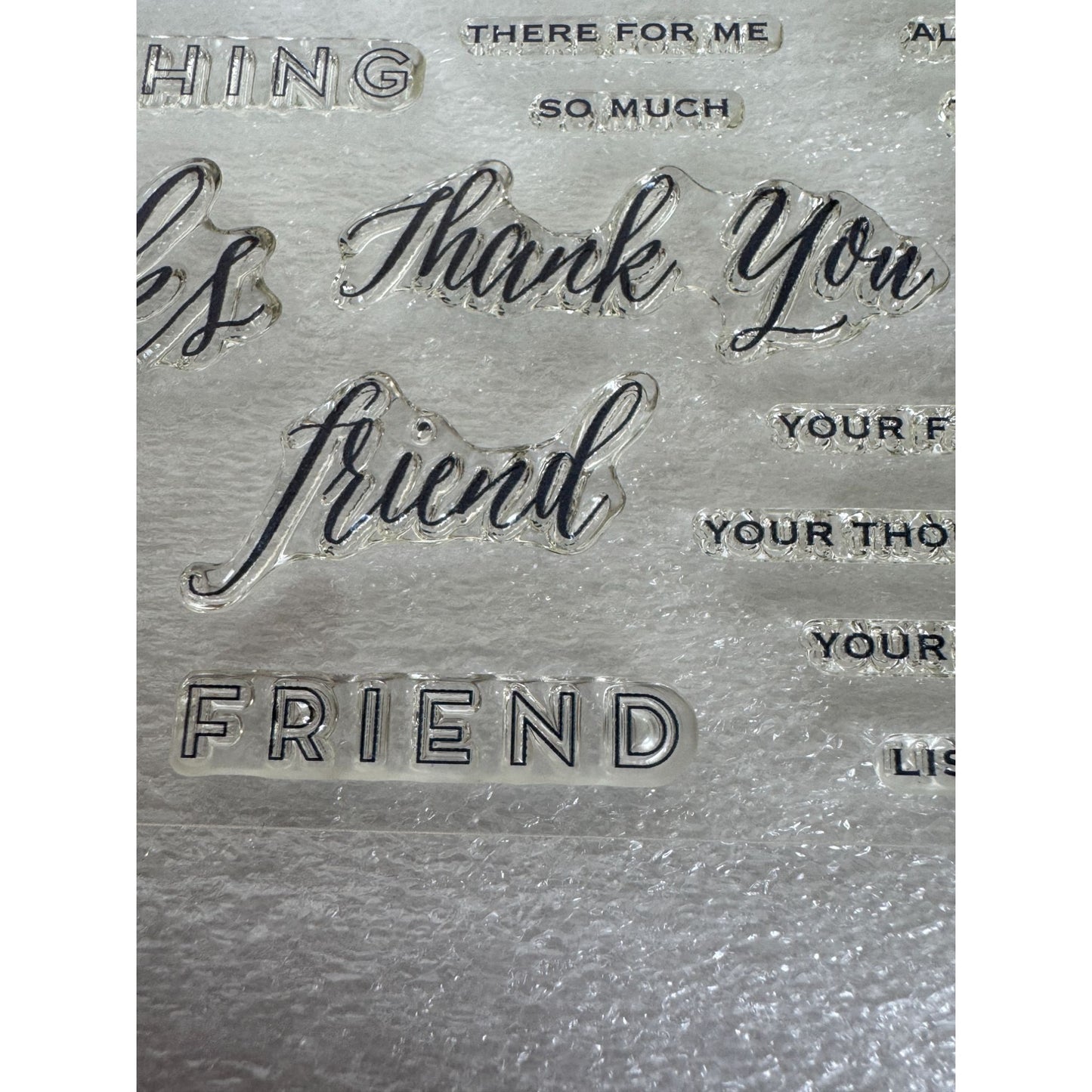 CTMH My Acrylix Acrylic Stamps Set A Thousand Thanks Thank You Card Making C1625