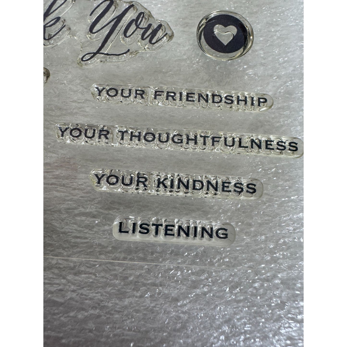 CTMH My Acrylix Acrylic Stamps Set A Thousand Thanks Thank You Card Making C1625