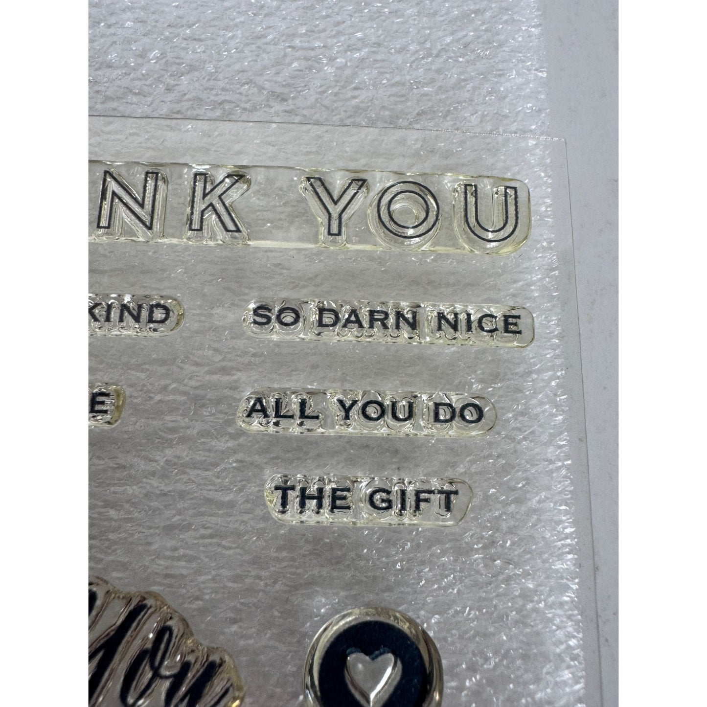 CTMH My Acrylix Acrylic Stamps Set A Thousand Thanks Thank You Card Making C1625