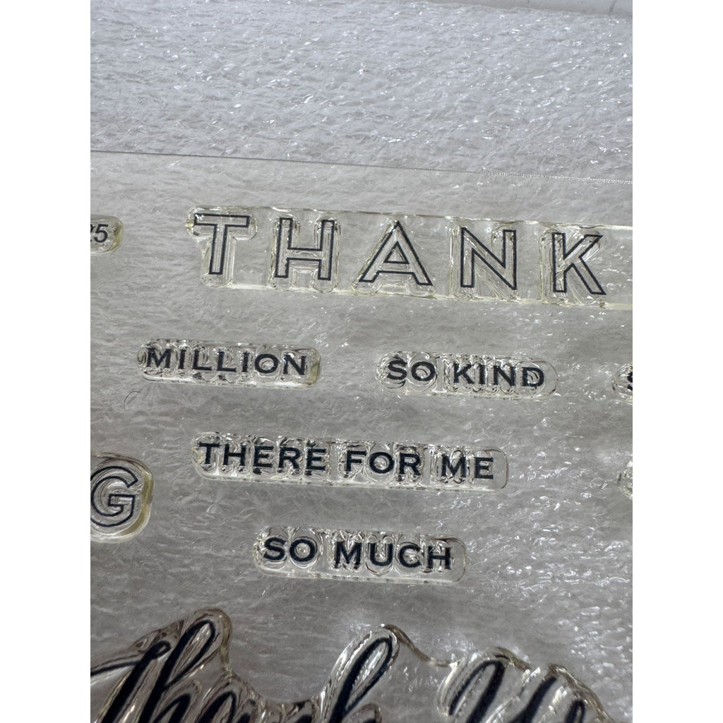 CTMH My Acrylix Acrylic Stamps Set A Thousand Thanks Thank You Card Making C1625