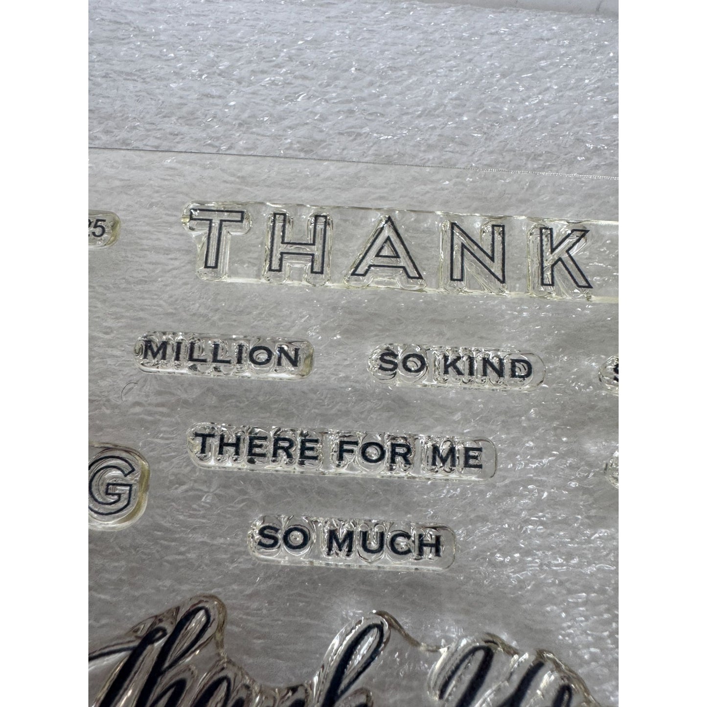 CTMH My Acrylix Acrylic Stamps Set A Thousand Thanks Thank You Card Making C1625