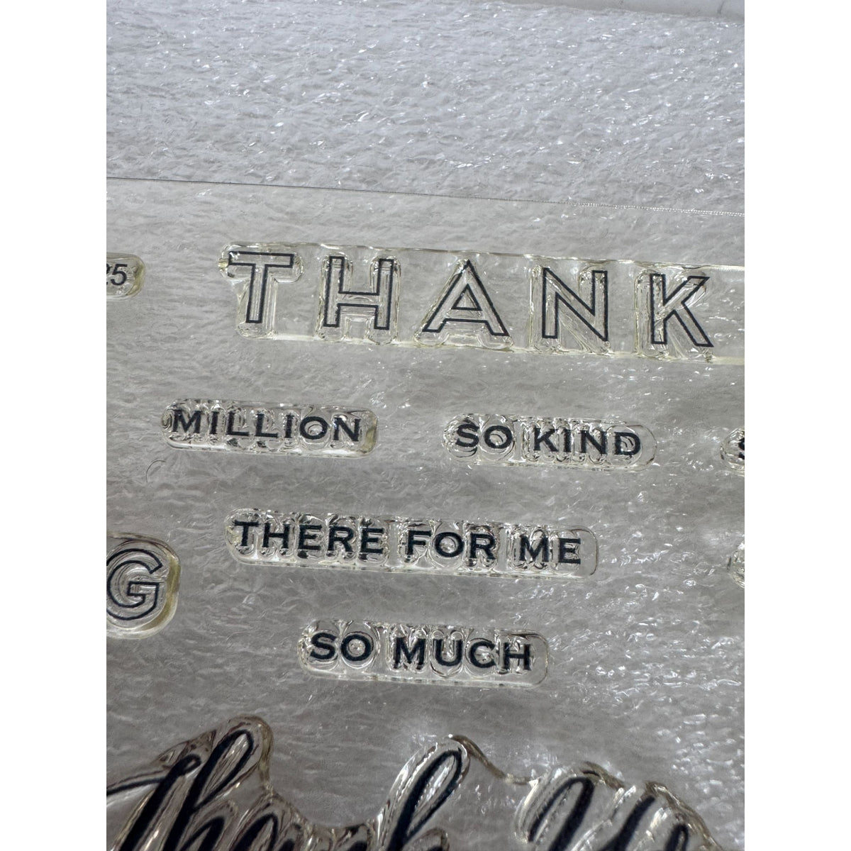 CTMH My Acrylix Acrylic Stamps Set A Thousand Thanks Thank You Card Making C1625