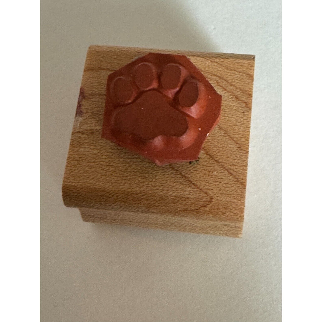 Stampin Up Rubber Stamp Bear Paw Print Small Nature Forest Animal Card Making