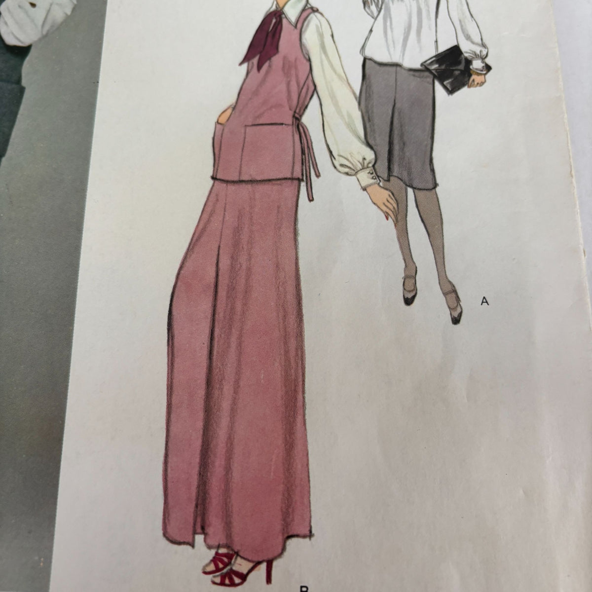 Vogue Sewing Pattern 1397 Chloe Paris Original Top Skirt Blouse 14 Vintage 1970s Uncut