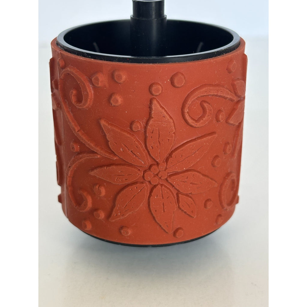 Stampin Around Rubber Stamp Poinsettia Roller Stampin Up Border Christmas 2 in