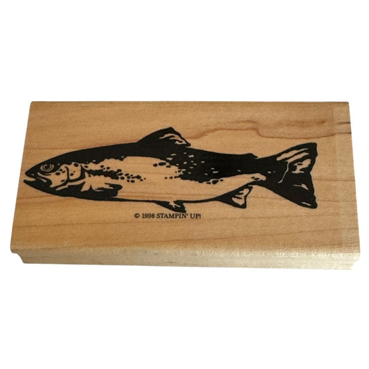 Stampin Up Rubber Stamp Fish Trout Fishing Fathers Day Card Making