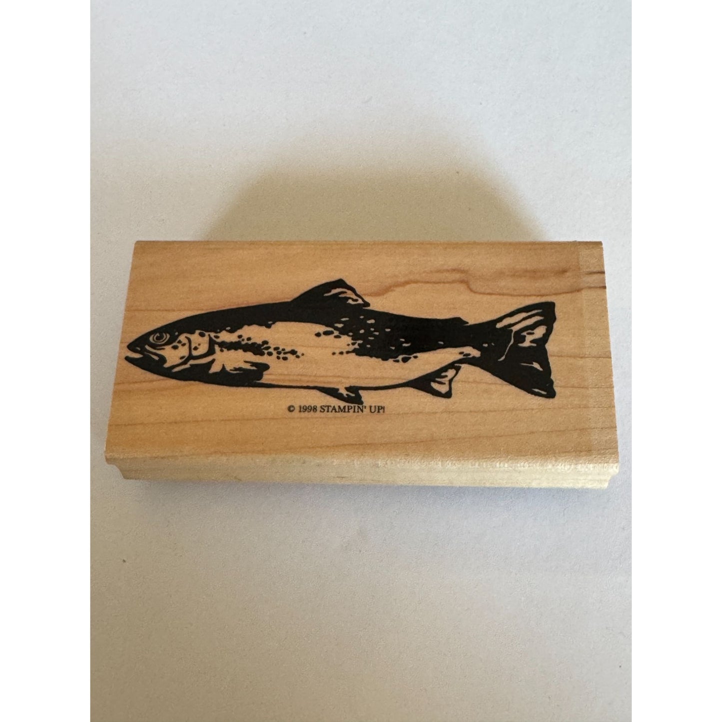 Stampin Up Rubber Stamp Fish Trout Fishing Fathers Day Card Making