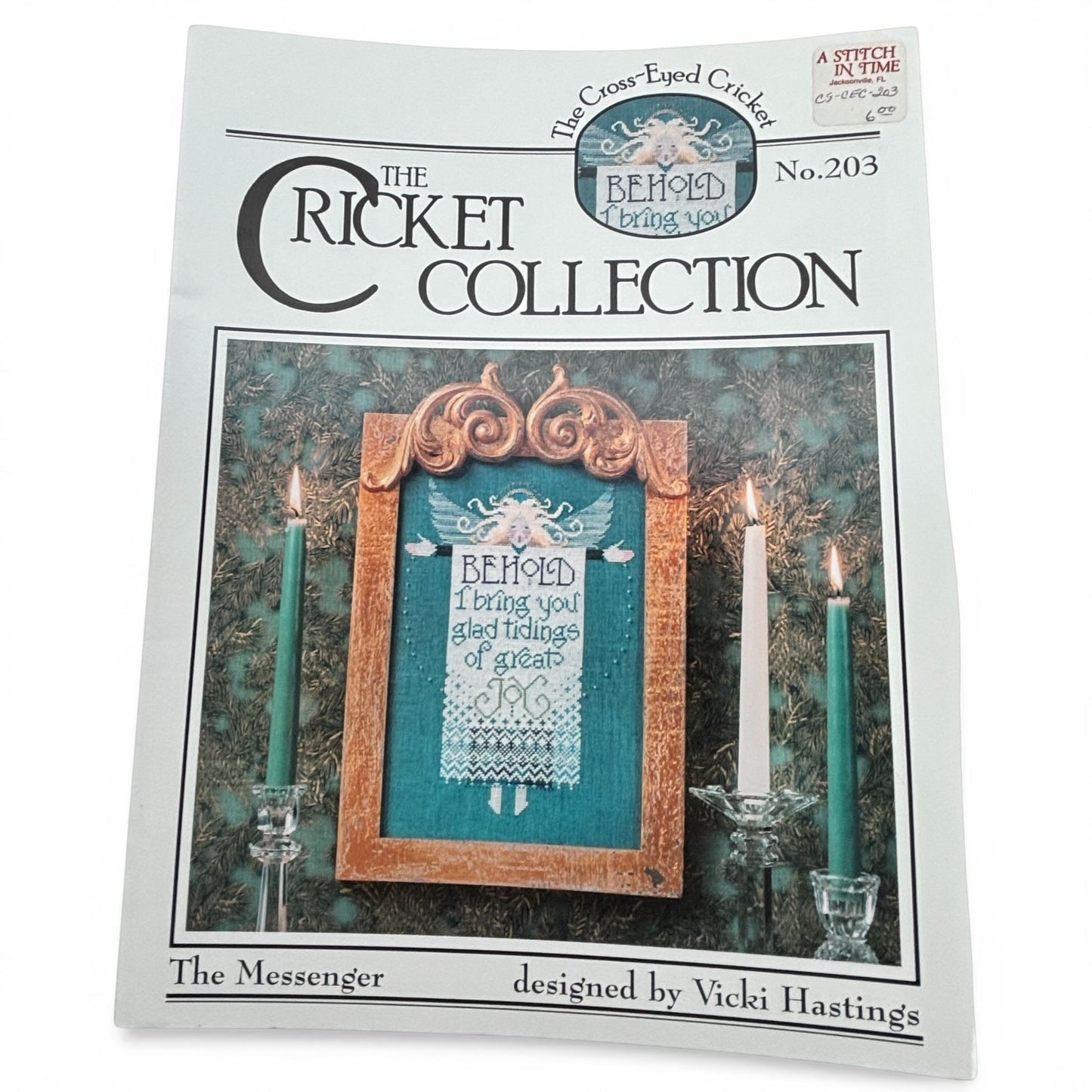 The Cricket Collection Cross Stitch Pattern The Messenger Christmas Angel Vicki Hastings Christian Religious 203