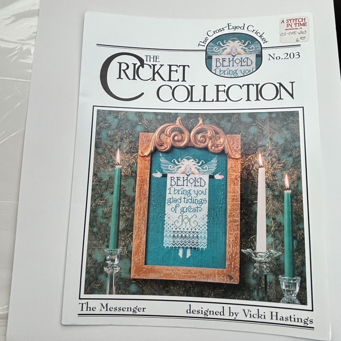 The Cricket Collection Cross Stitch Pattern The Messenger Christmas Angel Vicki Hastings Christian Religious 203