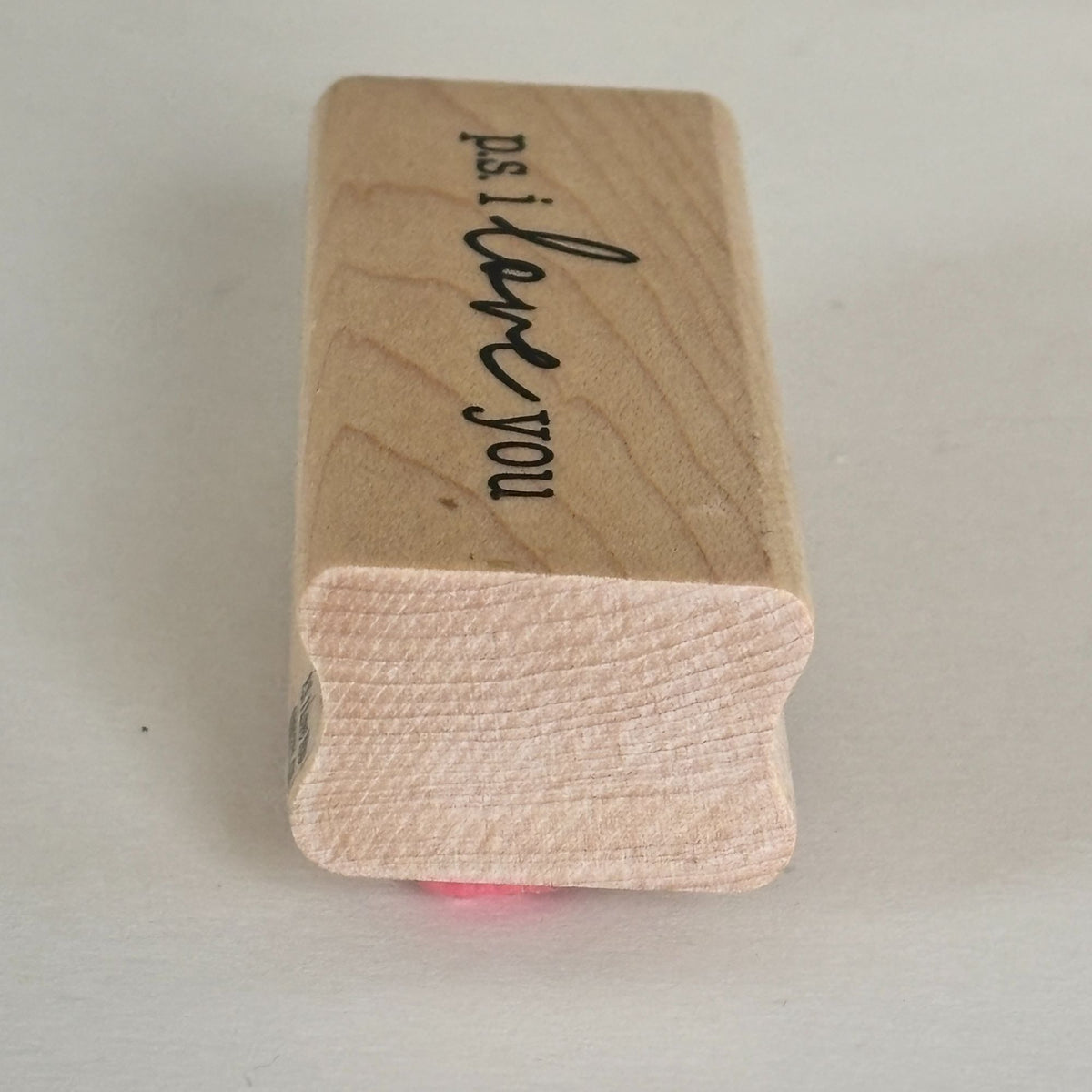 Stampabilities Rubber Stamp PS I Love You Post Script Valentines Cardmaking Words Romantic Letter