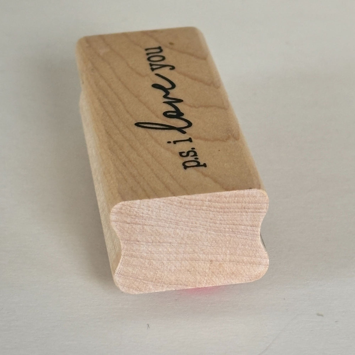 Stampabilities Rubber Stamp PS I Love You Post Script Valentines Cardmaking Words Romantic Letter