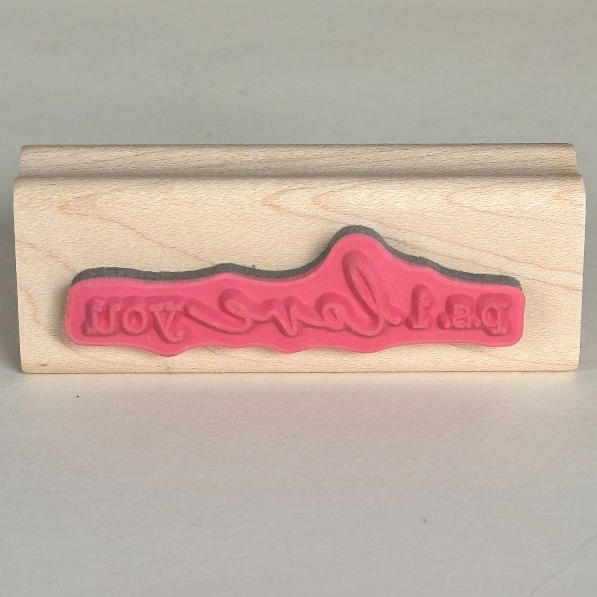 Stampabilities Rubber Stamp PS I Love You Post Script Valentines Cardmaking Words Romantic Letter