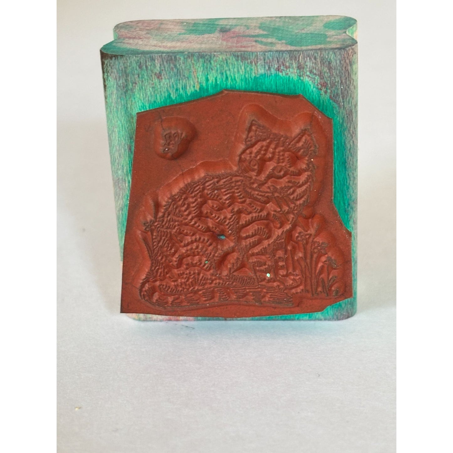 Stampin Up Cat Rubber Stamp Butterfly Spring Garden Pet Animal Cardmaking Craft