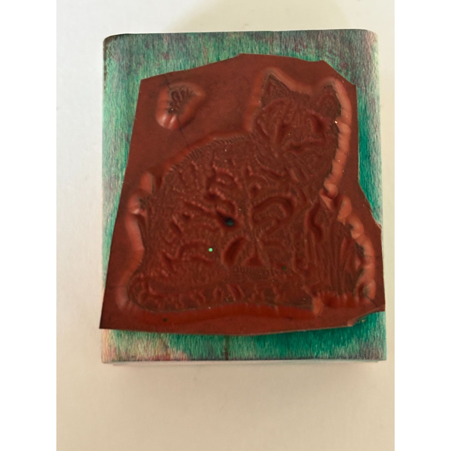 Stampin Up Cat Rubber Stamp Butterfly Spring Garden Pet Animal Cardmaking Craft